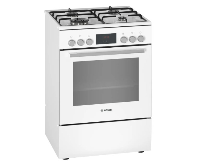 Serie 6 Gazlı/Elektrikli Solo Fırın Beyaz