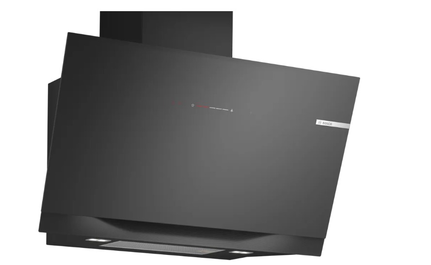 Serie 8 Duvar Tipi Davlumbaz 90 cm Siyah Cam, Siyah