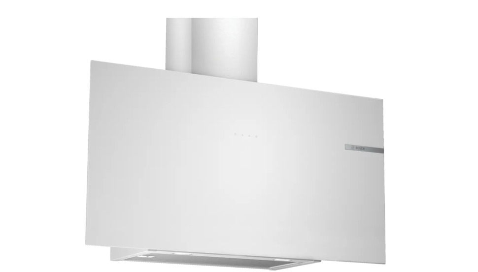 Serie 4 Duvar Tipi Davlumbaz 90 cm Beyaz Cam Yüzey, Beyaz